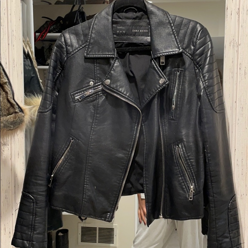 Zara leather jacket